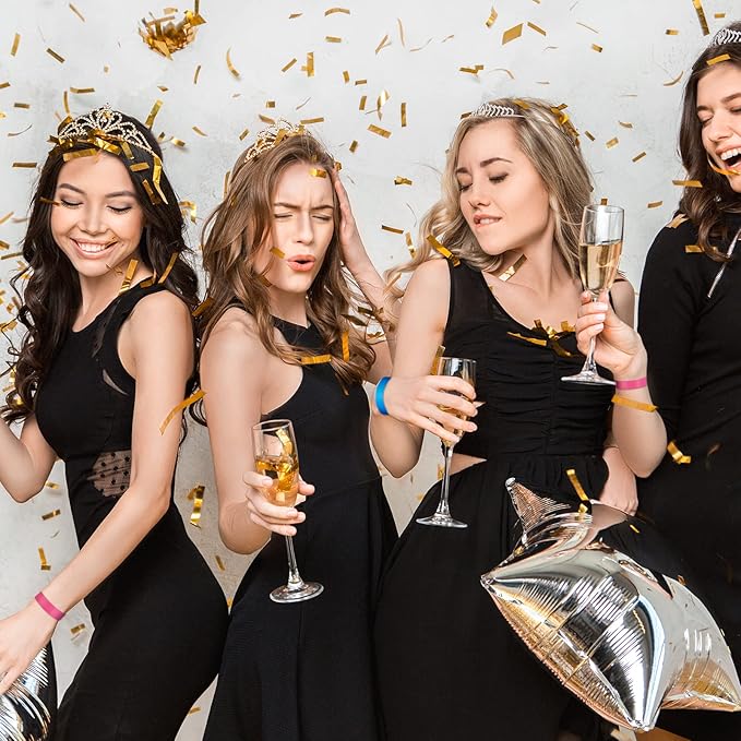 Epakh 600 Pcs Paper Wristbands Neon Wrist Bands Waterproof Handbands for Events Lightweight Concert Wristbands Neon Colored Adhesive Wrist Band for Party