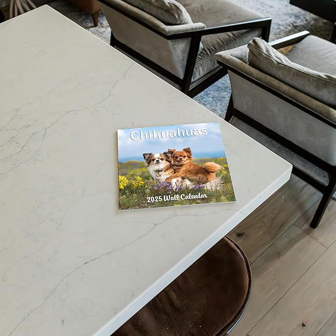 2025 Chihuahua Monthly Wall Calendar | 12" x 24" | 2024-2025 Chihuaha Dog Calendar