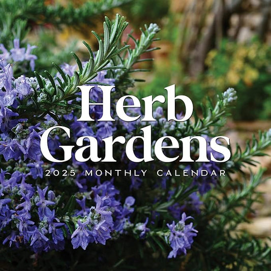 Herb Gardens Calendar 2025 | 12" x 24" Herbal Wall Calendar 12 Month | Marble City Press | Advice for Year Round Growing, Garden and Herbalist Tips Throughout | Super Foods, Home Gardening
