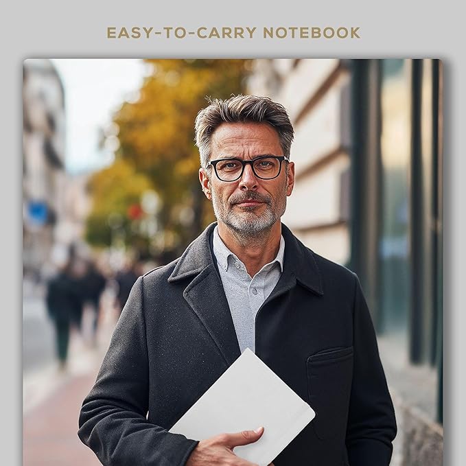 BEECHMORE BOOKS Lined Journal Notebook, 8.5 x 11.5 inch, A4 160 Lined Pages, Hardcover Leather Journals for Women, Men, Writing and Notebooks for Work - 120 GSM Thick Paper, Gifts Box Included