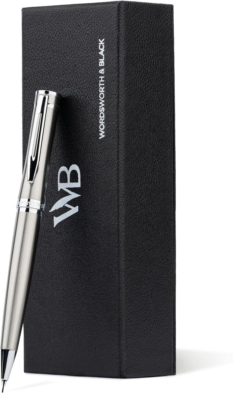 Wordsworth and Black Mechanical Pencil Graphite Lead- Stunning Luxury Metal Pencil, Silver Chrome Finish, 0.7mm Led, Best Gift Set for Men & Women, Professional Executive Office Pencils