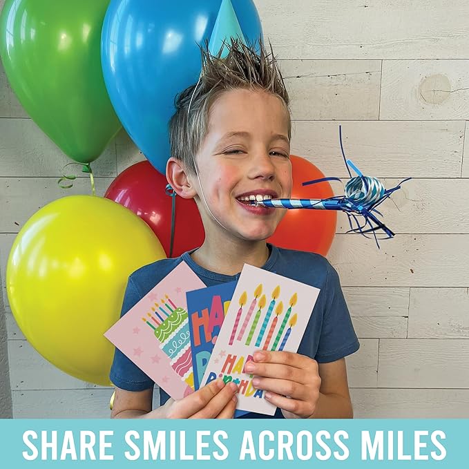 Hadley Designs 54 Happy Birthday Cards Bulk with Envelopes – Assorted Birthday Cards for Kids and Adults, Ideal for Personalization and Bulk Buyers (Colorful Doodle)