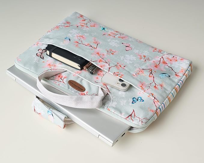 Maison d'Hermine Laptop Bag upto 15.6 inch Stain and water repellent Cotton canvas - Blossom In Spring