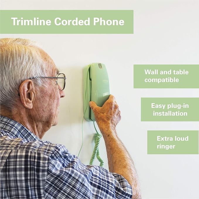 iSoHo Big Button Corded Phone for Seniors – Easy-to-Use Landline with Lighted Keypad, Ergonomic Handset & No Power Needed – Retro Home Phone for Elderly, Visually Impaired & Hard of Hearing