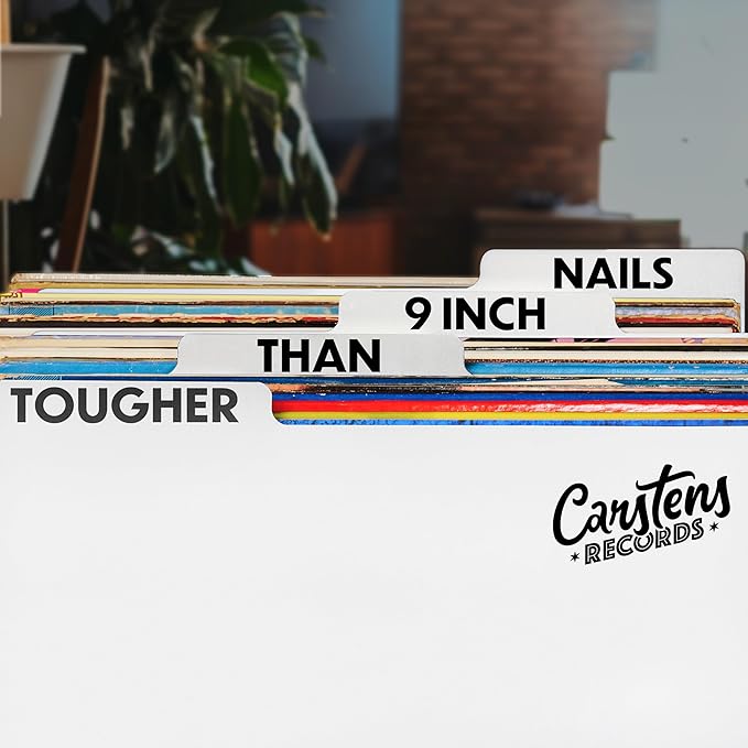 Heavy Duty Vinyl Record Dividers | 12" LP Record Dividers with Tabs | Pack of 32 Vinyl Record Separators| White | Made in The USA | Vinyl Record Organizer Tabs | Personalizable