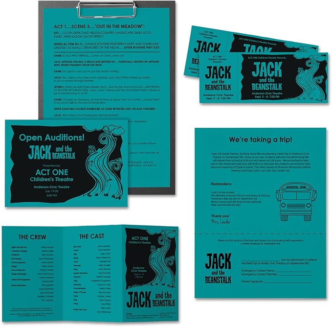 Neenah Paper 21849 Color Paper, 24lb, 8 1/2 x 11, Terrestrial Teal, 500 Sheets