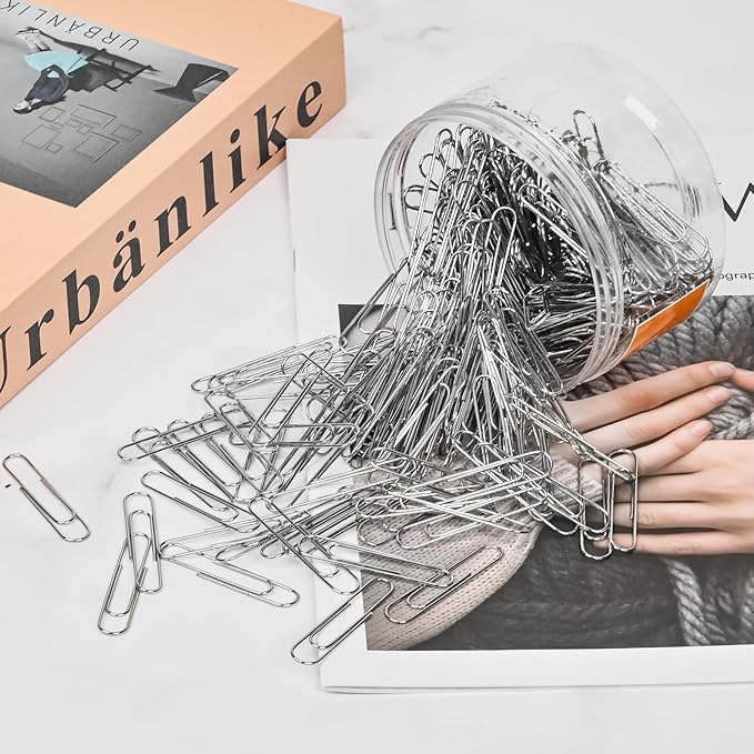 Jumbo Paper Clips,Large Paper Clips,320 Pcs Paper Clip Large for Paperwork Ideal for Home, School and Office Supplies.