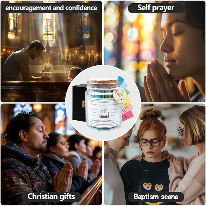 Bible Verse Jar，The Hope Jar Bible Verses，Religious Gifts for Women，Christian Gifts for Women Men，Scripture Prayer Cards Holy Jar，Faith Based Gift Religious Gift for Spiritual Connection