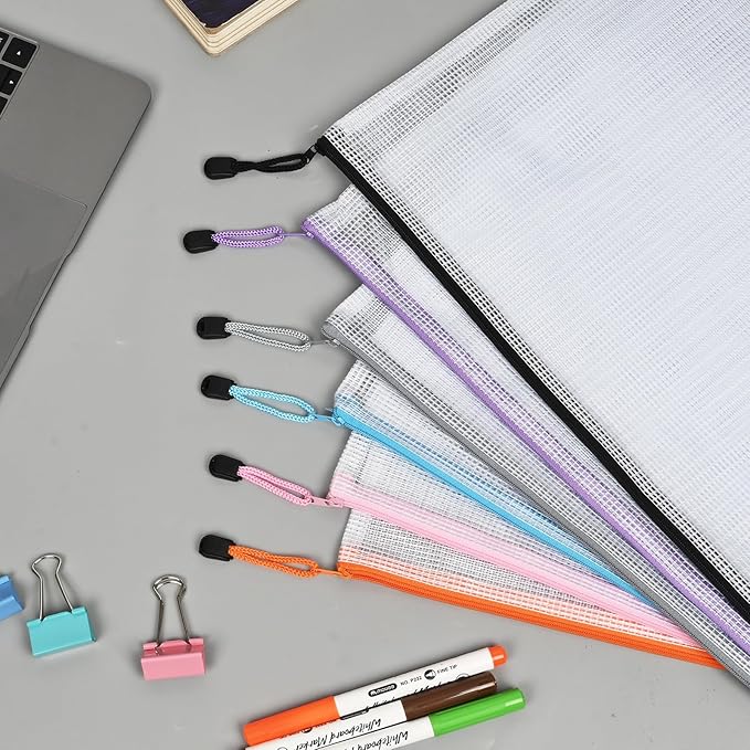 Zipper Pouch,Puzzle Bag,A3 Size Extra Large Zipper Bags,12pcs Waterproof Zipper Pouches for Puzzle Board Game Storage,for Travel,Office and Home Organize.