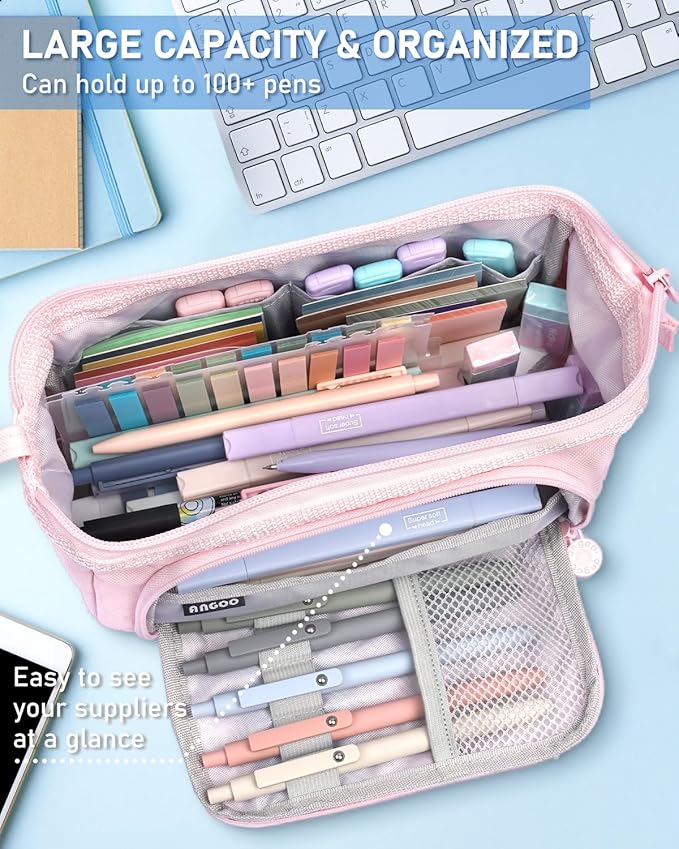 Nicpro 84 PCS Aesthetic Book Annotation Kit with Pen Case, 12 Dual Highlighters, 5 Gel Pens, 6 Mechanical Pencil, 2 Markers 1200PCS Transparent Sticky Notes and Tabs for Bible Study Student Stationary