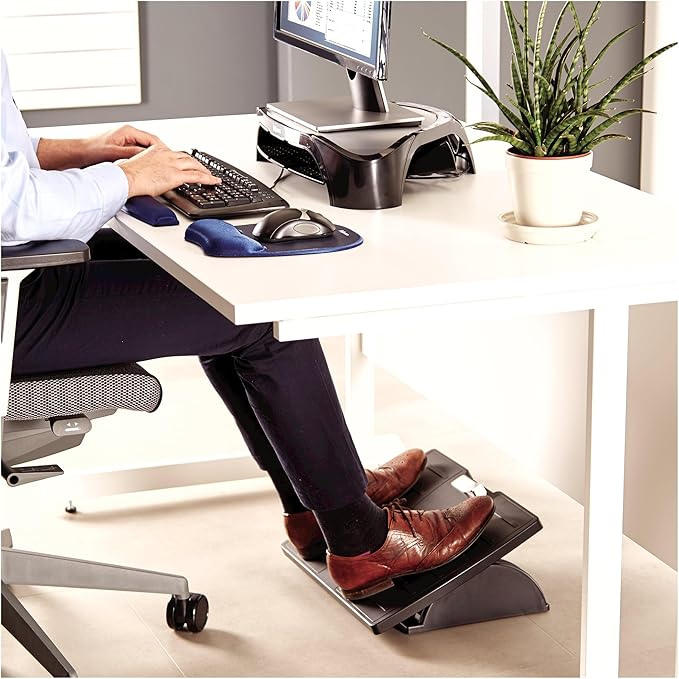 Fellowes Office Suites Adjustable Foot Rest (8032201) , Black