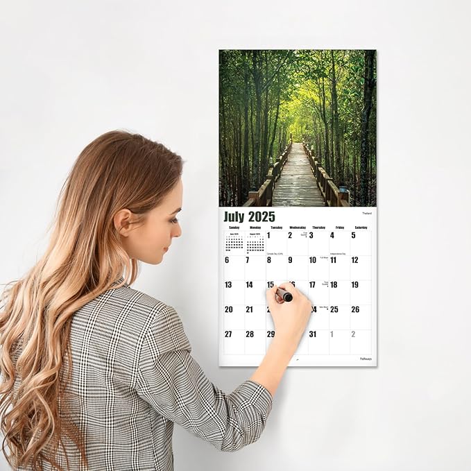 RED EMBER Signature - Pathways 2025 Wall Calendar 12 Month | 12" x 24" Open | Thick & Sturdy Paper | Giftable | Calendar 2025