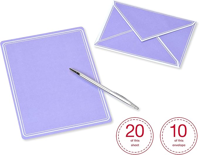 American Greetings Pastel Stationery Sheets and Colored Envelopes (80-Count)