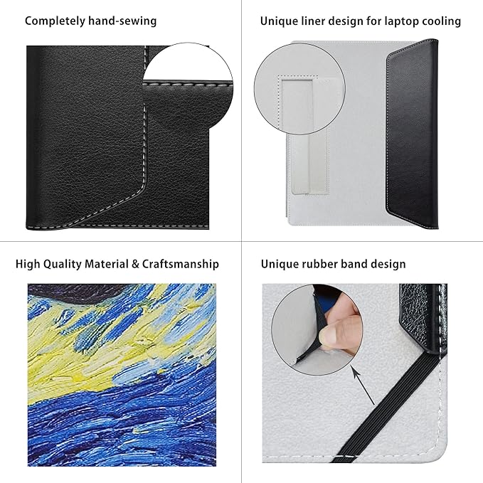 Alapmk Protective Case for 14" Dell Inspiron 14 5425 5420 5430/Inspiron 14 2-in-1 7425 7420 & IdeaPad Flex 5i Chromebook 14 [Not fit Inspiron 14 5410 5418/Inspiron 14 2-in-1 7405],Starry Night