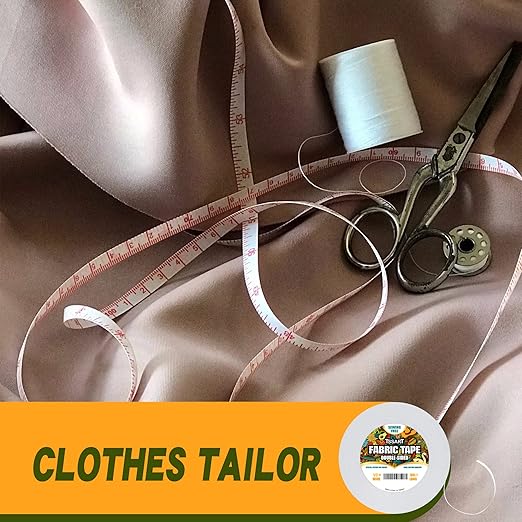 Fabric Tape - Double-Sided, Strong Adhesive Cloth Tape, No Sewing or Ironing, Gluing, Alterations and Hemming - 1/2inch Wide, 180FT Long