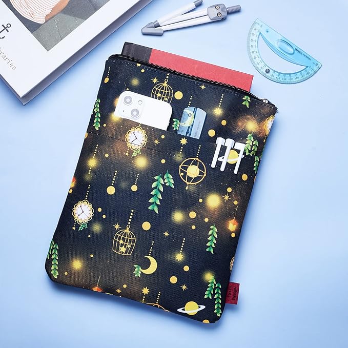 Book Sleeve for Book Lovers, Bookish Book Protector, Book Covers for Paperbacks, Washable Fabric, Book Sleeves with Zipper, Medium 11 Inch X 8.7 Inch