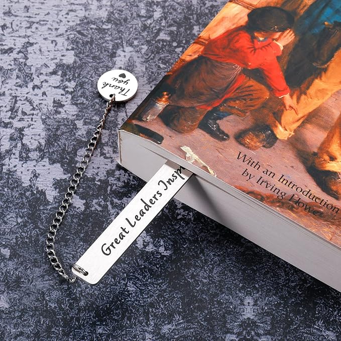 Great Leaders Bookmark Appreciation Thank You Boss Day Gifts for Boss Lady Mentor Supervisor PM Coworker Women Men Bosses Day Retirement Farewell Promotion Celebration Gift Christmas Work Office