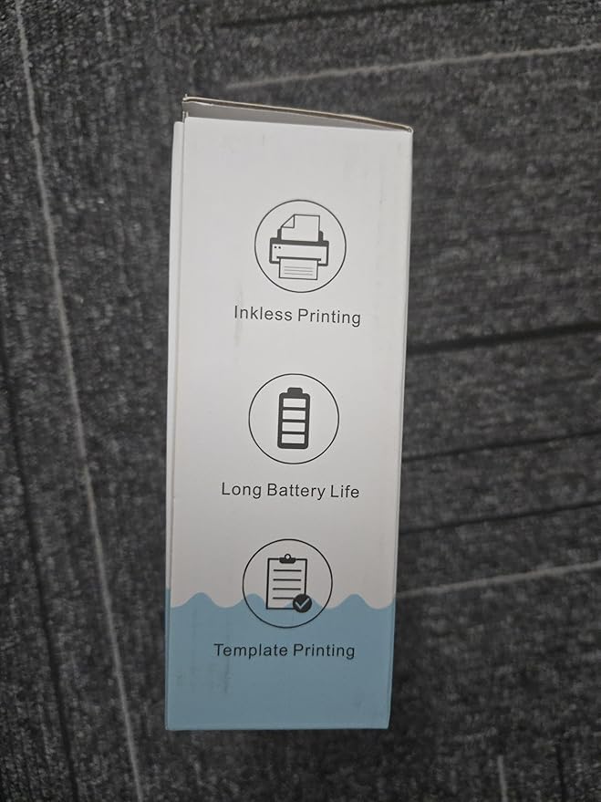 Mini Sticker Printer Building Block Bluetooth Smart Pocket Inkless Thermal Printer with 10 Rolls Paper,Colored Pen＆Sticker for iOS&Android,Portable Receipt Printer for Photo Journal Notes Memo