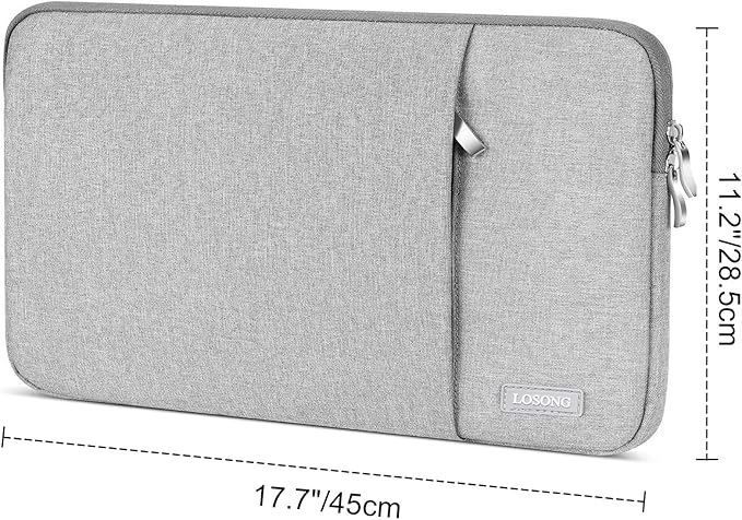 Portable Monitor Case 18.5 Inch,Protective Carrying Sleeve for Most 18.5 in Portable Monitors,Water Resistant Portable Laptop Display Bag with Accessory Pocket,Size-17.7"x11.2" Gray