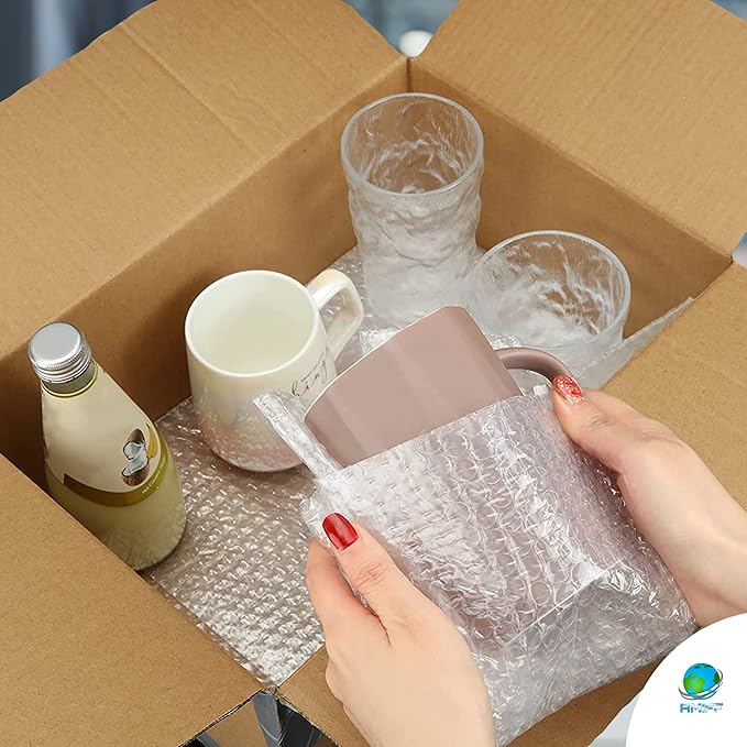 Clear Bubble Out Bags, 12 x 15.5 Inches. 100 Pack Self Seal Bubble Pouches. Polyethylene Clear Bubble Bags for Packing. Waterproof Clear Bubble Out Pouches for Fragile Things