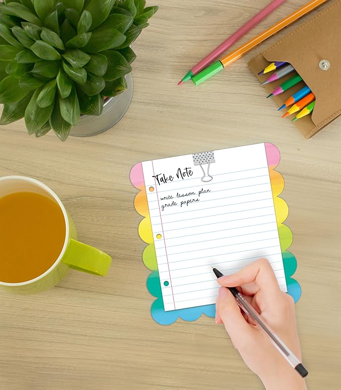 Carson Dellosa Creatively Inspired Notepad, 50 Sheet Rainbow Note Pad for To Do List and Checklist, Classroom Organization Stationary, Desk Accessories and Office Supplies