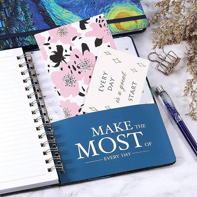 Ruled Journal/Notebook - Lined Journal with Premium Thick Paper, College Notebook/Journal, 8.5" X 6" with Exquisite Inner Pocket, Strong Twin-Wire Binding, Waterproof Hardcover for Home, School