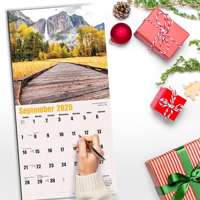 RED EMBER Signature - Pathways 2025 Wall Calendar 12 Month | 12" x 24" Open | Thick & Sturdy Paper | Giftable | Calendar 2025