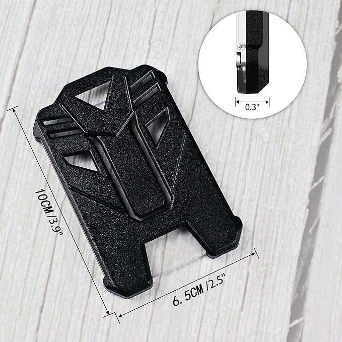 VIQWYIC 6 Pcs Heavy Duty ID Card Holder, Vertical Card Holder with Clear Window for ID, Credit Cards, Built-in Elastic Clip, 5 Card Capacity