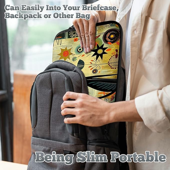 Universal Laptop Sleeve Tablet Case 12 inch, Graffiti Cat Slim Carrying Case Durable Handbag Travel Laptop Bag for Surface Pro 9 8 7/Laptop Go 2 3, MacBook Air 11/12