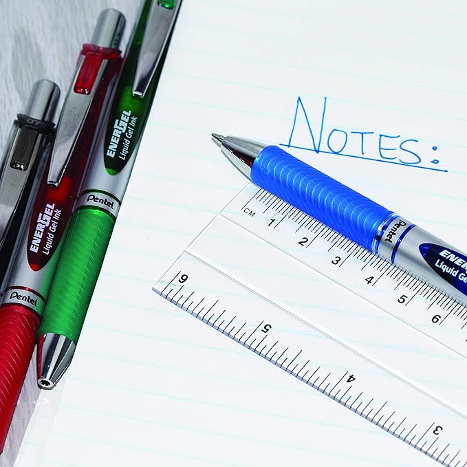 Pentel EnerGel Pearl RTX, 0.7mm, Black Ink, Box of 12 (BL77PWP-A)