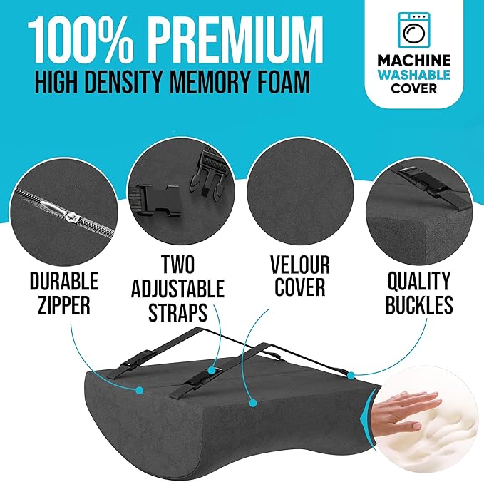 FORTEM Seat Cushion and Lumbar Support for Office Chair, Desk Chair Cushion, Memory Foam Office Chair Cushion, Non Slip Sitting and Back Pillow for Gaming, Car Seat Cushion, Chair Pad, XL
