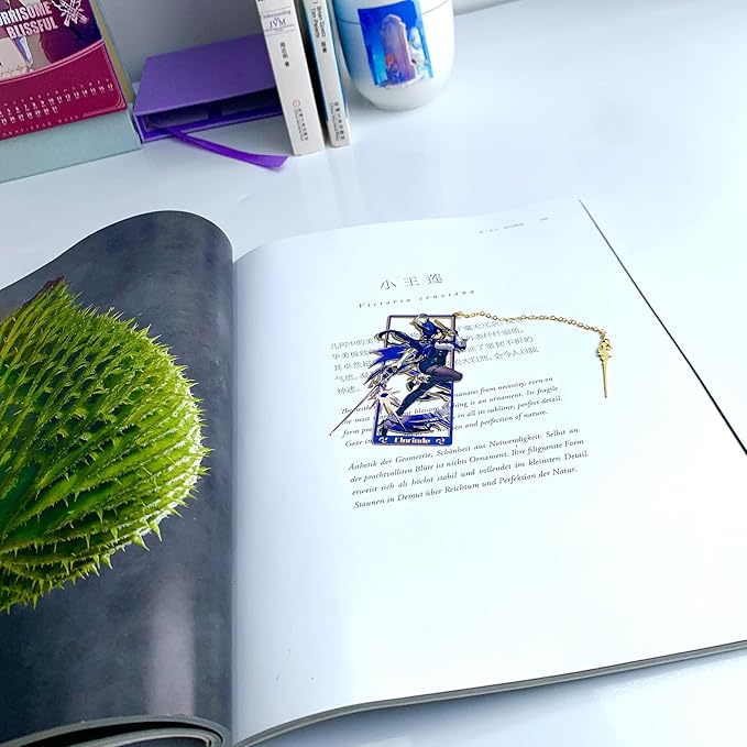 Genshin Impact Clorinde Metal Bookmark - Anime Figure Merch with 3D Display Box - Birthday Gifts for Fans Friends Gamer Book Lovers - Zllada