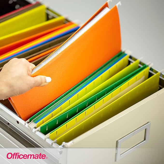 Officemate Hanging File Frame, Letter Size, Adjustable 14 to 18-Inches, 2 Count (Pack of 1),Silver, 91990