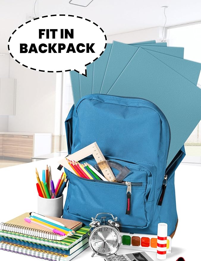 SUNEE Folders with Pockets (25 Pack, Warm Blue), 2 Pocket Folders Fit Letter Size Paper, Paper File Folder for School Office Home Business, Textured Paper