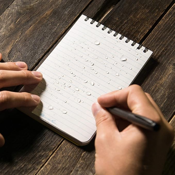 Rite in the Rain Weatherproof Top Spiral Notepad, Yellow Cover, Universal Pattern, 3 Pack (No. 146-3), 6 x 4 x 0.375