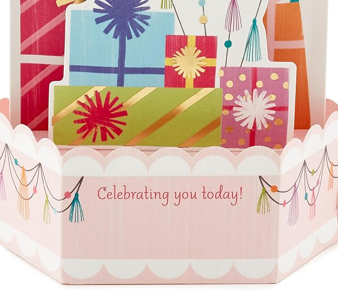 Hallmark Paper Wonder Musical Pop Up Birthday Card (Mylar Balloon Explosion, Plays Happy Birthday)