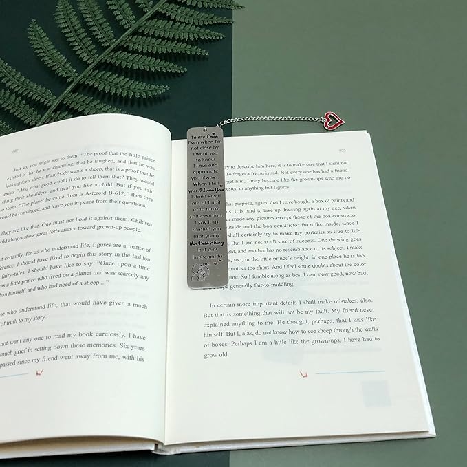 to My Love Bookmarks for Women Men Birthday Gifts Wife Husband Bookmark Romantic Valentines Day Present Wedding Anniversary Personalized Book Lover Boyfriend Girlfriend Engagement Christmas Keepsakes