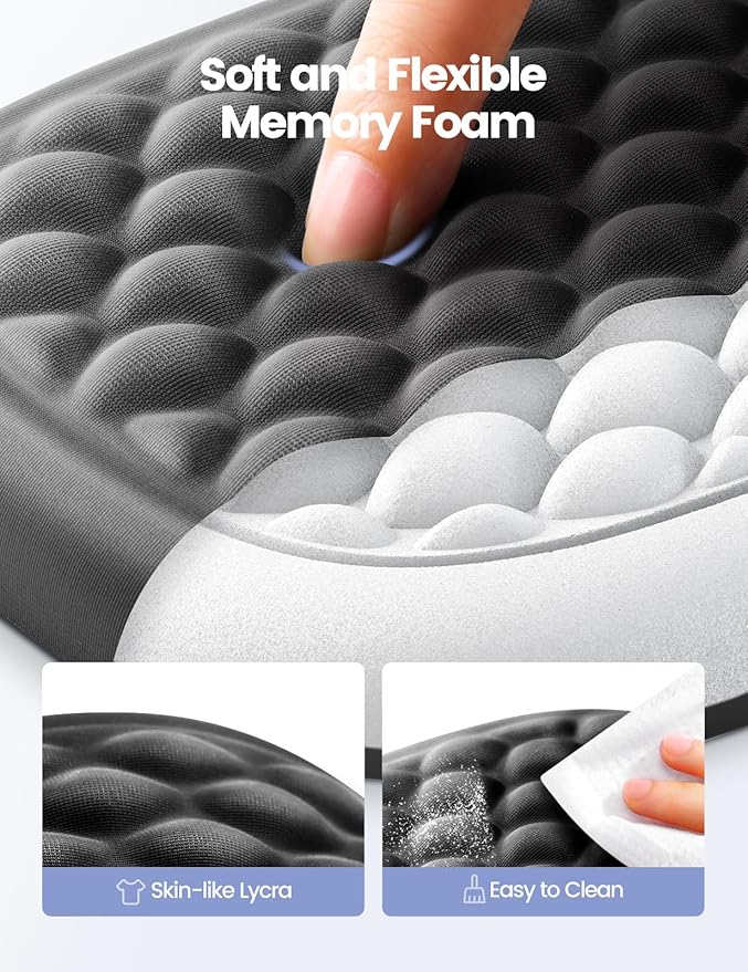 [Upgraded Larger and Thicker]Vaydeer Elbow Rest Pad, Desk Wrist Rest Memory Foam Armrest, Ergonomic Mouse Cushion Support, Wrist Pain Relief for Computer Laptop Working Typing Gaming Office-Mint Green