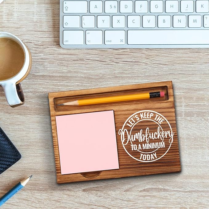 Funny Sticky Note Holder, Cute Sticky Note Holder, Thank You Appreciation Gifts Friends Women Men Coworkers Office Desk Self-Stick Note Pad Holders GSH411