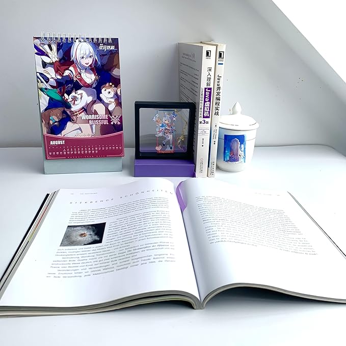 Genshin Impact Sigewinne Metal Bookmark - Anime Figure Merch with 3D Display Box - Birthday Gifts for Fans Friends Gamer Book Lovers - Zllada