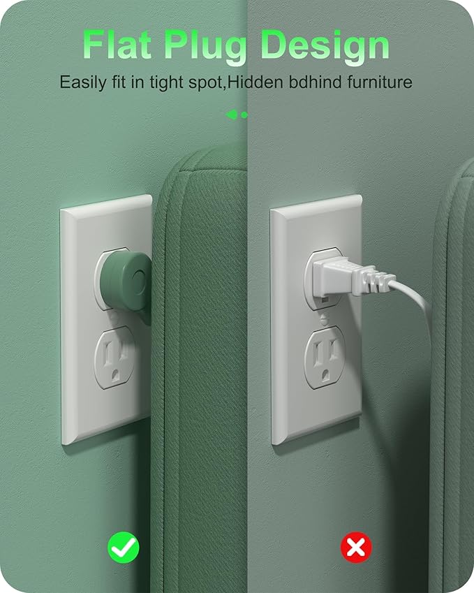 Surge Protector Power Strip with USB Ports, 7-in-1 65W Desktop Charging Station Outlet Extender with 2 AC Outlets, 3 USB-C and 2 USB-A Ports for Laptop/Phone and More