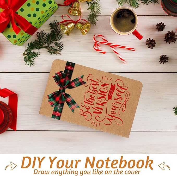 32PCS Mini Notebooks Bulk, 3.5" x 5.5", Brown, 60 Pages Lined Paper Small Pocket Notebook Set, Mini Journal Memo Notepads for Kids, Students, Traveler, School Office Supplies
