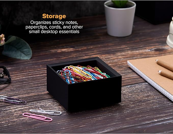 Bostitch Office Konnect Desk Organizer Accessory Tray, Stacks for Desktop Storage, Black