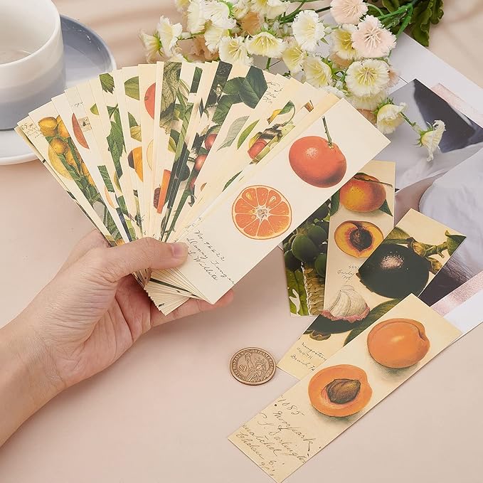 GORGECRAFT 1 Box 30PCS Bookmarks Aesthetic Flower Bookmarks Vintage Style Bookmarks Bird Clip in Bookmark Page Marker for Women Men Book Lovers Book Club Classroom Gift