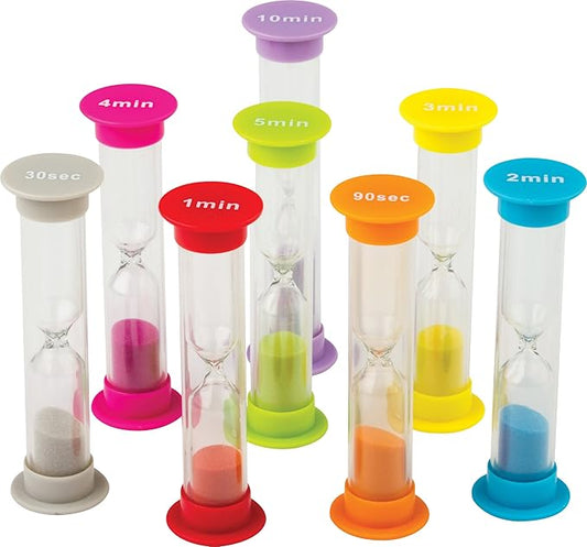 Teacher Created Resources Small Sand Timers Combo, Pack of 8 (TCR20697)