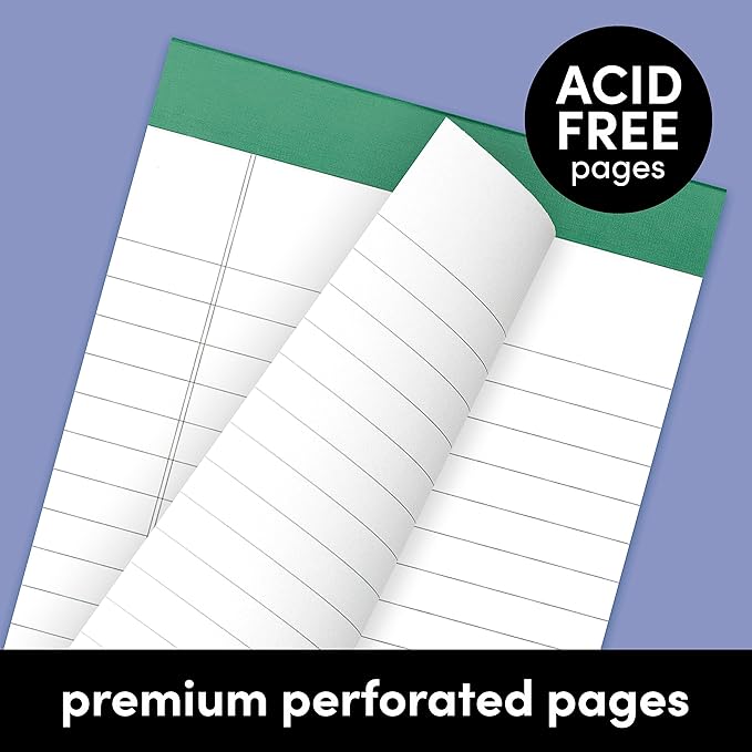 PAPERAGE Lined Legal Pads, (Jewel Tone), 6 Pack, 50 Sheets Each, Wide/Legal Ruled, Note Pads, Paper, 5 inches x 8 inches