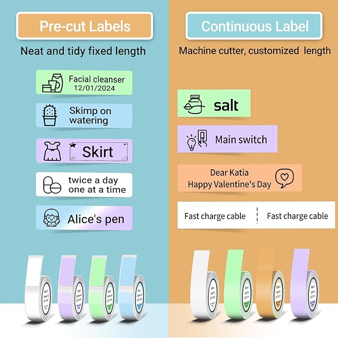 ORGBRO X1 Label Maker Tape, Genuine Thermal Label Print Paper 0.47"×1.57"(12×40mm), Standard Laminated Office Labeling Tape Replacement, 160 Tapes/Roll, 3-Roll, White