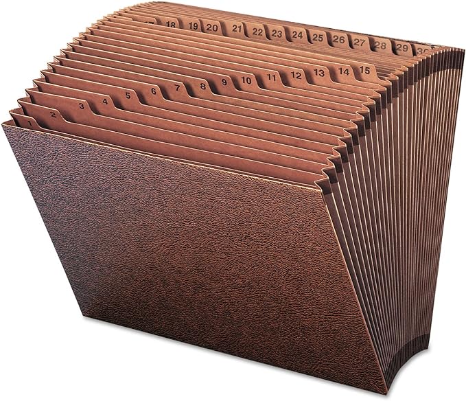 Smead TUFF Expanding File, Daily (1-31), 31 Pockets, Letter Size, Redrope-Printed Stock (70467)