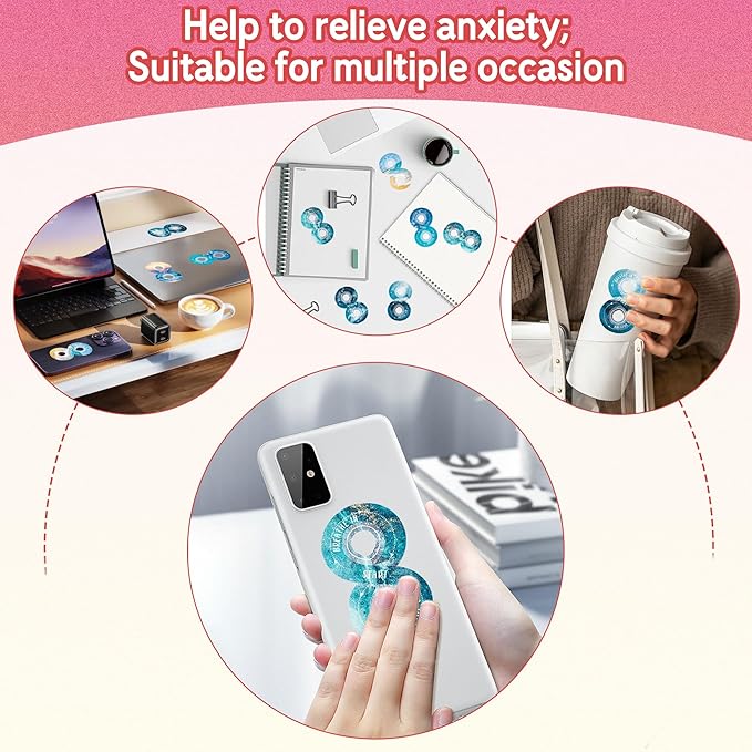 36Pcs Calm Strips for Anxiety Sensory Calm Strips Anti Stress Anxiety Relief Items Tactile Textured for Breathing Exercise Fidget Strips for Kids Teens Adults Home Classroom Supplies (Ocean)