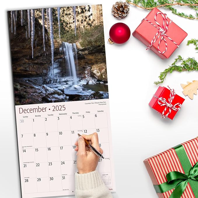 RED EMBER America's State Parks 2025 Wall Calendar 12 Month | 12" x 24" Open | Thick & Sturdy Paper | Giftable | Calendar 2025
